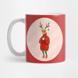 Christmas Deer Drinking cacao Mug